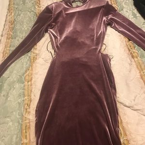Loveculture velvet open back dress NWT size small